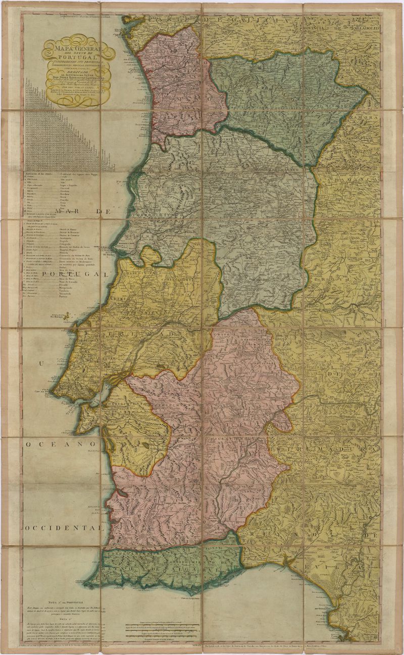 Mapa General del Reyno de Portugal. Por Don Tomás López Geografo de